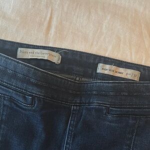 Pilcro High Rise Skinny Jeans with Split Hem and Side Zip